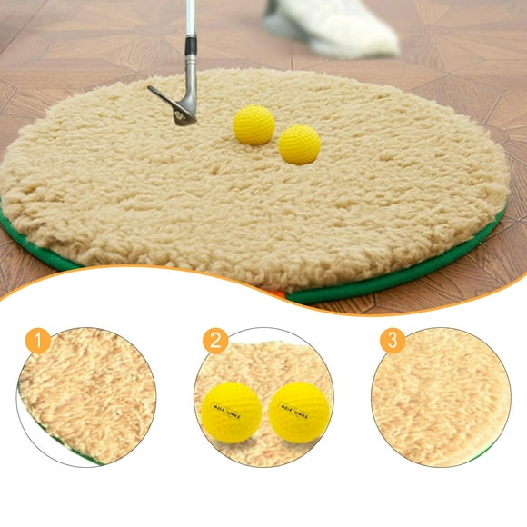 Tapete de golf para golpear, regalo para golfistas, tapete de búnker con 2 bolas, ayuda profesional para entrenar habilidades de golpeo en arena para