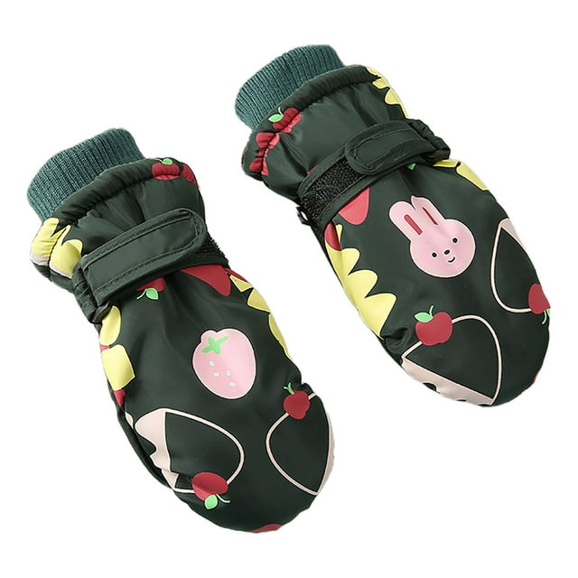 String Mittens Kids Girl Wool Gloves Young Girl Gloves Winter Warm Kid Mitten Boy Children Gloves Girls Boys Cartoon Rabbit Mittens Winter Warm Thick Windproof Ski Gloves