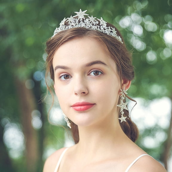 OUNONA Rhinestone Bridal Headpiece with Shining Star Design, Elegant Wedding Accessory for Special Occasions and Decorations