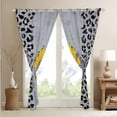 thumbnail image 4 of YST Sunflower Blackout&nbsp;Curtains for Girls Women,Wild Animal Cheetah Leopard Print Curtains&nbsp;&&nbsp;Drapes,Rustic Flowers Window&nbsp;Curtains,White Black Checkers Window&nbsp;Treatments, 4 of 6
