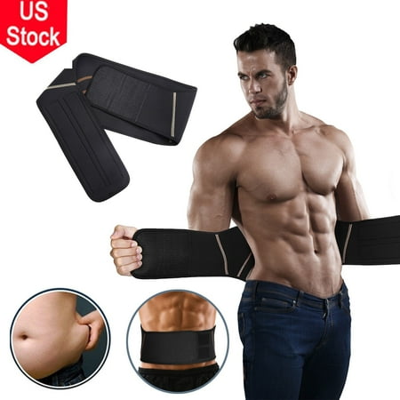 Lower Burner - Copper Fit Compression Body Belt Trainer Shapers Slim Waist Men's Abdomen Fat Burner Belly Adjustable Lower Lumbar Back Brace(S/M)