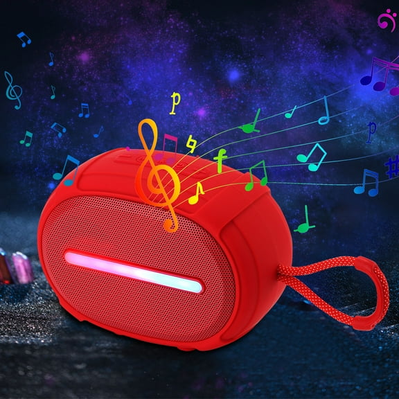 Nkmbld Waterproof Portable Speaker Portable Outdoor Bluetooth Speaker Wireless Portable Bluetooth Audio Card USB Gift Speaker, Birthday Gifts, Red