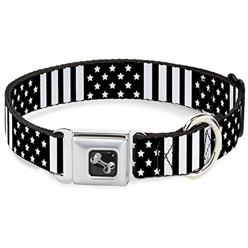 BuckleDown American Eagle Flag Dog Collar Bone