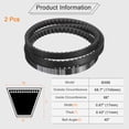 thumbnail image 2 of Uxcell 2 Pack BX66 EPDM V-Belt, Raw Edge Cogged Industrial Rubber V Belt 0.67" Width x 66" Inside Circumference, 2 of 5