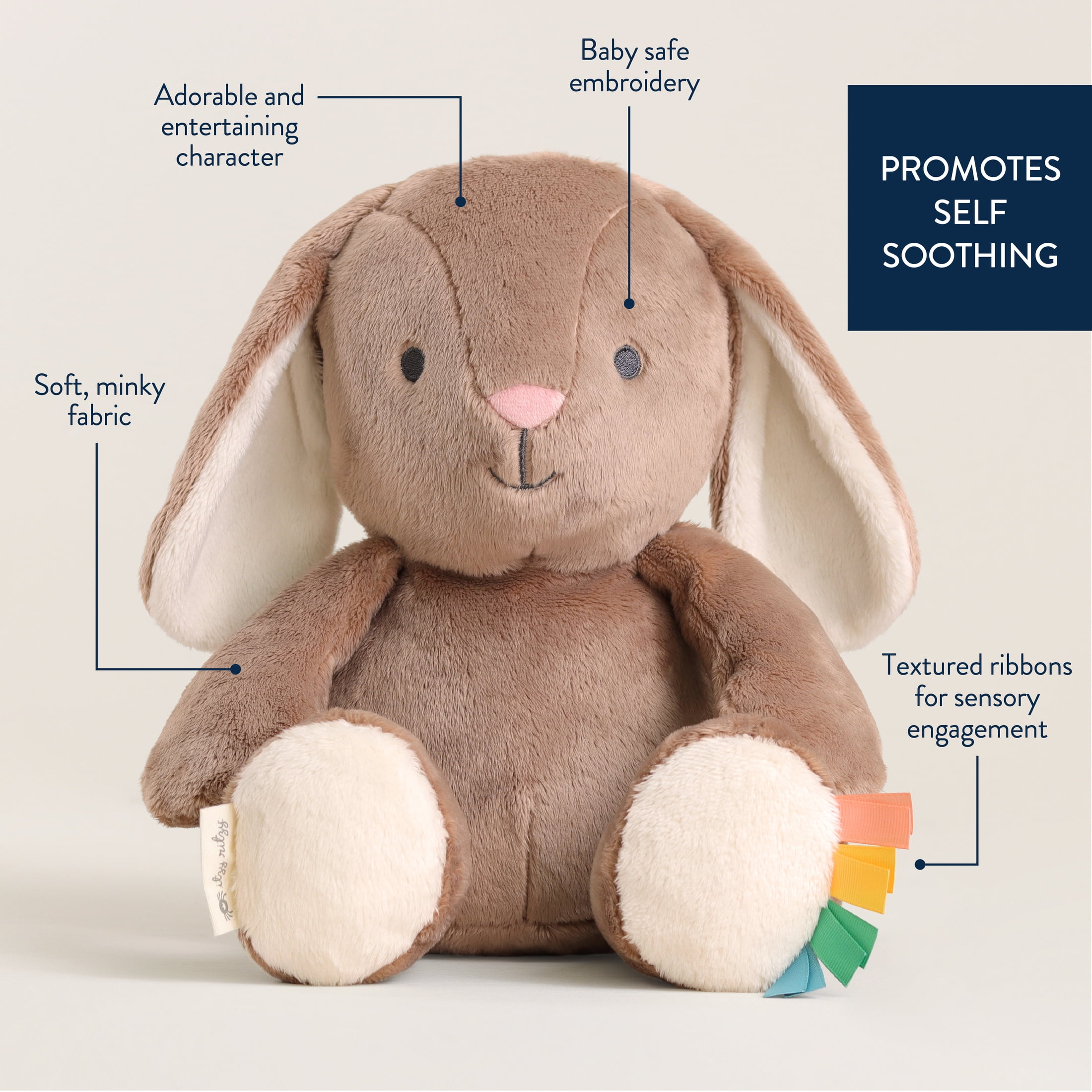 Itzy Ritzy Sweetie Snuggles™ Plush Taupe Bunny