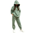 thumbnail image 4 of Frontwalk Sweatsuit 2pcs Set for Women Casual Tracksuit Playsuit Long Sleeve Sweatshirt and Sweatpants 2 Piece Solid Outfit Sweat Suit, 4 of 6
