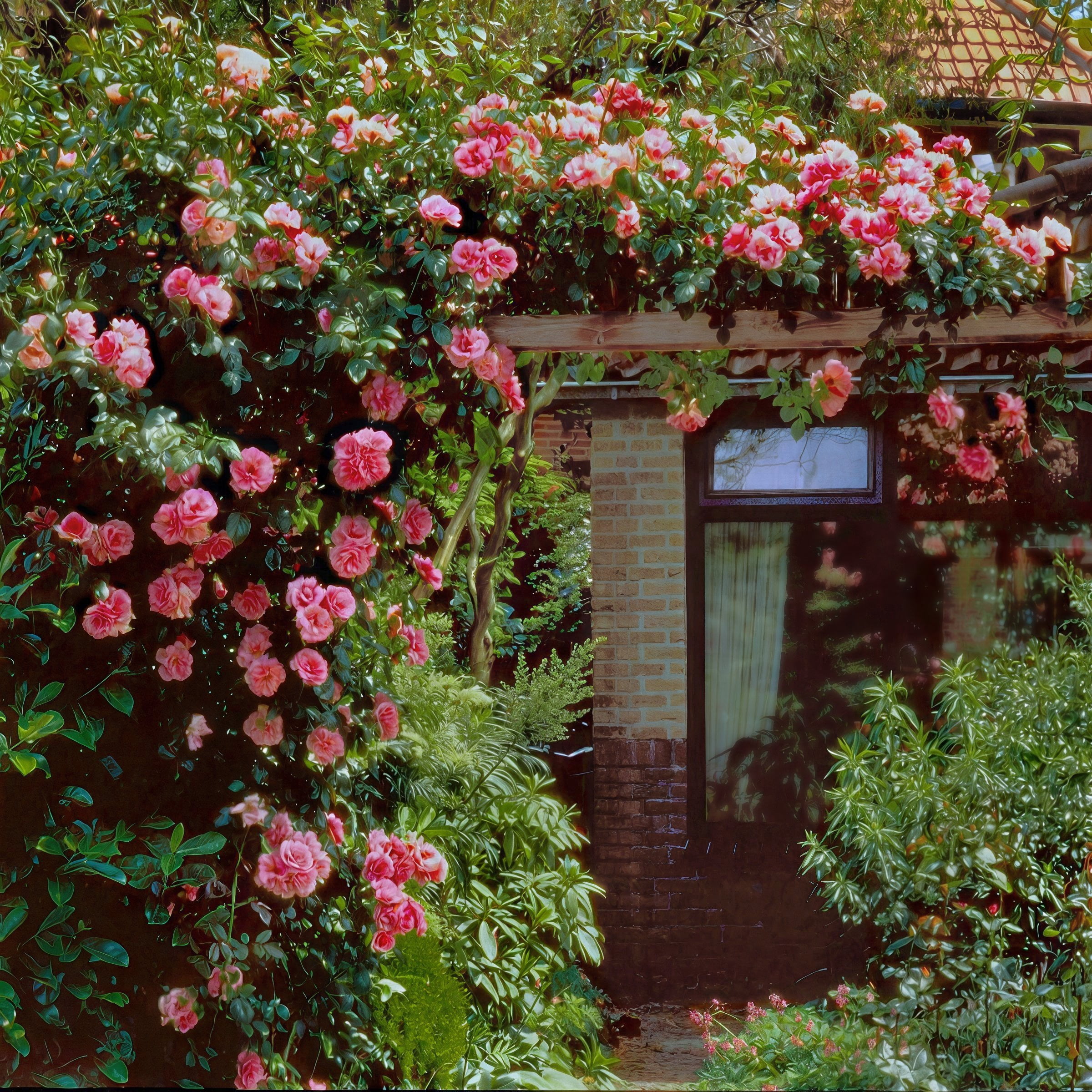 National Plant Network Bare Root Rose Climbing Zephirine Drouhin with Pink Flowers (5-pack)