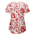 thumbnail image 2 of Innerwin T-Shirt à Manches Courtes pour Femmes, Imprimé Cœur de Festival, Décontracté, Style-D m, 2 of 3