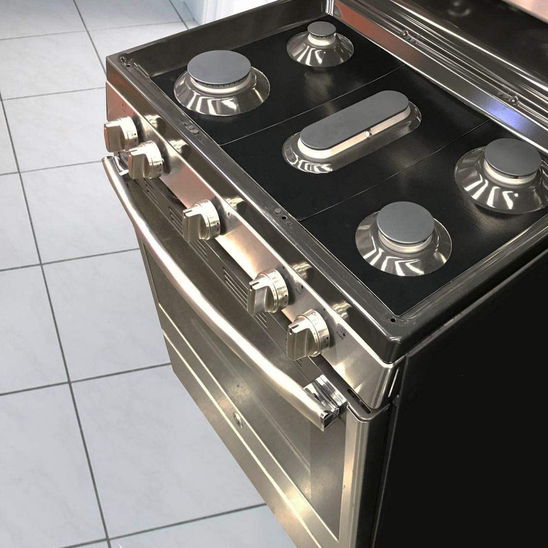 Stove Protector Liners Compatible with GE Stoves, GE Gas Ranges - Customized - Easy Cleaning Liners for GE Compatible Model C2S900P3M1D1