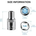 thumbnail image 2 of [13pcs] Durable 4.5mm Socket, 1/4 socket set,Shallow Socket 1/4 Inch Drive 4.5mm 6 Point, CORROSION RESISTANCE$$Tools & Hardware Other, 2 of 6