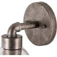 thumbnail image 5 of Mark&Day Wall Sconces, Echsenbach Cottage Metallic Pewter 1-Light Plug-in or Hardwire Wall Sconce Lighting for Bedroom Hallway Kitchen, Hand Finished Seeded Glass, Bulb not Included (9"H x 6"W x 7"D), 5 of 9