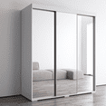 thumbnail image 2 of Aria 3 Door 71", White Body with All Mirror Fronts, 2 of 5