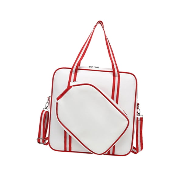 Bolso de bola de pepinillo, bolso de mano para raqueta de Pickleball, bolso de hombro, bolso de transporte, bolso cruzado, bolso ligero para raqueta rojo