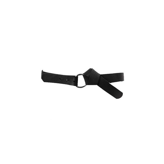 Style Co Faux Women's Tie Pull-Back Belt, Black, S/M