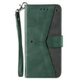 thumbnail image 6 of Phone Case for iPhone 14 Pro Wallet Cover with Wrist Strap, Splicing PU Leather Flip Case Card Holder Slots Kickstand Magnetic Closure for Women Men for iPhone 14 Pro, Green, 6 of 7