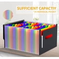 thumbnail image 3 of 24 Pockets Expanding File Folders Accordian File Organizer Storage Box, 3 of 5
