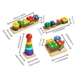 thumbnail image 3 of Dowmoo Educational Geometric Five-Ring Set, 72Pcs Building Blocks For Early Learning, Preschool Kids & Toddlers Developmental Toys - With Connecting Toys For Fine Motor Skills, 3 of 9