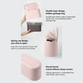 thumbnail image 4 of Mini Trash Can with Lid 8.7x4.3x5.1in Removable Plastic Countertop Waste Bin Small Covered Design for Bathroom Office Kitchen Desk Coffee Table, 4 of 5