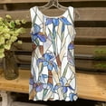 thumbnail image 3 of UPPADA Summer Tops for Women 2025,Trendy Loose Fit Tank Tops Floral Print Crew Neck Chiffon Blouse Casual Sleeveless Shirts, 3 of 5