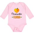 thumbnail image 3 of Inktastic Clearwater Florida Orange in Heart Boys or Girls Long Sleeve Baby Bodysuit, 3 of 5