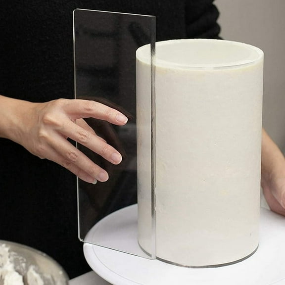 Transparent Cake Cream Scraper Rectangular Acrylic Cake Baking Tool-C