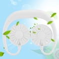 thumbnail image 1 of Ventilador Portátil con Banda para el Cuello Doble Recargable por USB Estilo Perezoso para Colgar en el Cuello 3 Velocidades para Viajes y Hogar ANGGREK Otros, 1 of 8