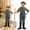 B, variant on Goowood Miniature People Figurines Realistic Farmer Model Toy Male and Female Farmer Figure Tiny People Figures for Farm Animals Playset