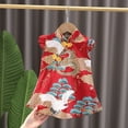 Teen Summer Dresses Baby Girls Qipao Cheongsam Sleeveless Floral Party toddler-girl-two-piece-swimsuit-sport-high-waist-bikini-set-thin-straps