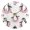 Gold, variant on Penguins in Pink Swim Circles Round Wall Clock Silent Analog Battery Operated Gold Pointer Home Decor 9.84" Diameter