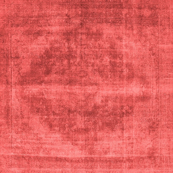 Ahgly Company Indoor Square Oriental Red Industrial Area Rugs, 5' Square