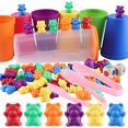 thumbnail image 1 of Contando Osos Con Vasos Apilables Juguetes De Clasificación De Colores 70 Piezas Contando Osos Con Vasos Apilables Contadores De Osos Arcoíris Con Juego De Vasos De ANGGREK  Otros, 1 of 8