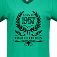 thumbnail image 4 of Inktastic Born in 1957 Limited Edition Women's V-Neck T-Shirt, 4 of 5