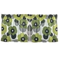 thumbnail image 7 of Yayeee Kitchen Curtains Tier Set of 2 Light Filtering 57"x36" Over Sink Window Panels, Gray Floral, 7 of 7