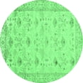 thumbnail image 1 of Ahgly Company Indoor Round Abstract Emerald Green Contemporary Area Rugs, 6' Round, 1 of 4