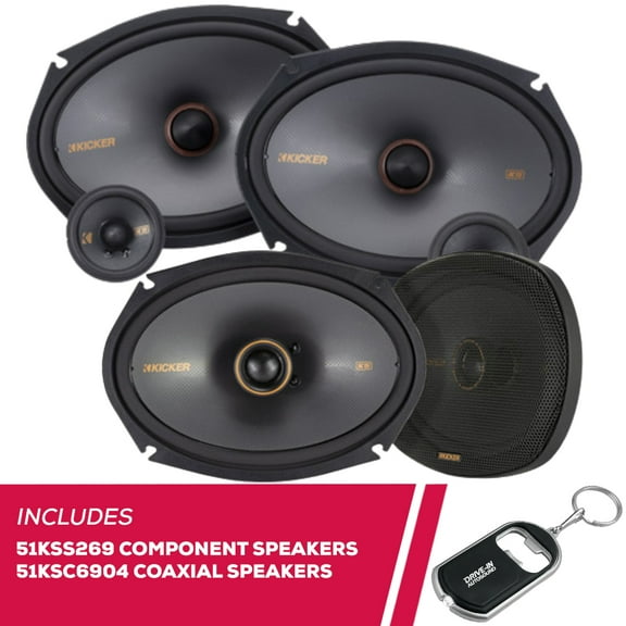 New Kicker 51KSS269 6"x9" Component Speakers and 51KSC6904 6"x9" Coaxial Speakers