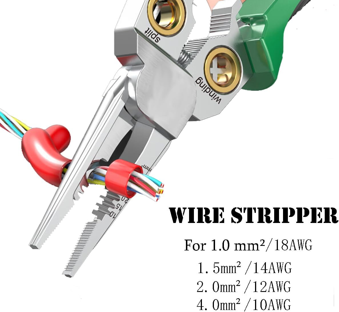 8 in 1 Wire Stripper with Voltage Tester, Crimper Stripper with Voltage Detector & Dual Alarms, 12-250V AC/DC Tester for Electrician HVAC and Car Repair Tool