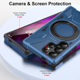 thumbnail image 4 of Samsung Galaxy S24 Ultra Case with Kickstand  Grade Drop Phone Case with 360°Rotate Magnetic Ring Stand for Galaxy S24 Ultra 6.8 inch - Blue, 4 of 14