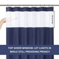 thumbnail image 3 of Shower Curtain with Snap-in Liner, Heavy Duty Waterproof Metal Grommets Bath Curtain, 3 of 9