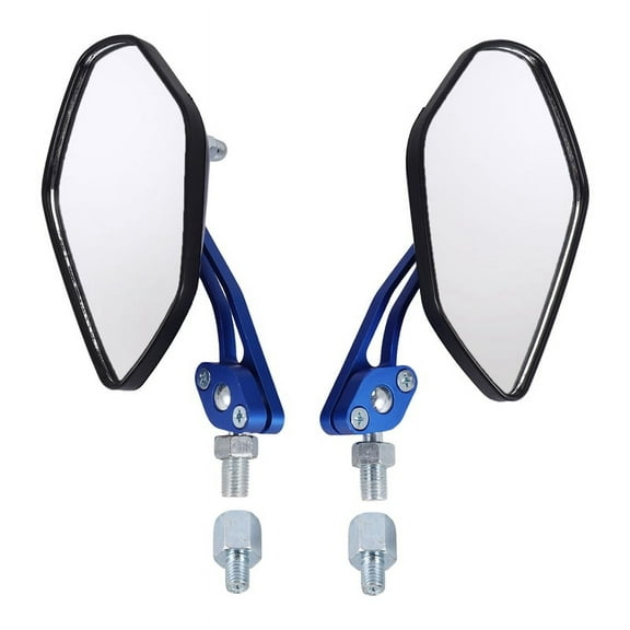 2PCS/Set Universal Motorcycle Rearview Mirrors Motorbike 360 Degree Rotation Motorcycle Motorbike Scooter Side Mirrors 8 / 10Mm Black Blue