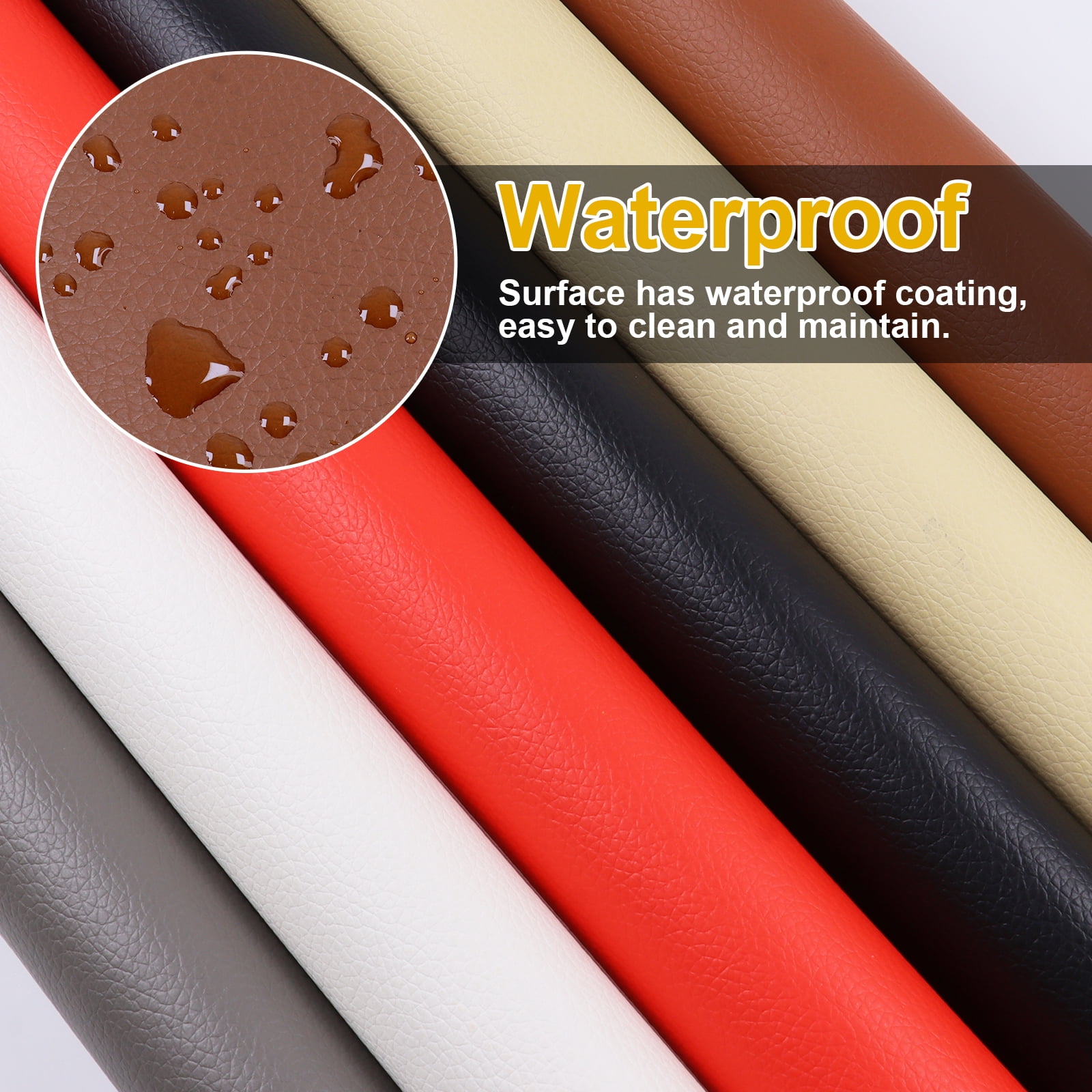 36 x 54inch 1Yard Faux Leather Fabric Sheets Car Boat Textile Synthetic Leathre Marine Vinyl Fabric