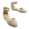 thumbnail image 2 of Women's low wedge flats with ankle strap, perfect for adding a touch of elegance to workwear or casual outfits, 2 of 7