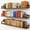 Rustic Brown, variant on Harwaya Large Floating Shelves for Wall 48 Inches Long Set of 3, Rustic Wood Wall Bookshelf for Living Room Bedroom Books, Heavy Duty Hanging Storage Shelf for Laundry Room (Dark Brown)