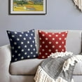 thumbnail image 3 of 4th of July Blue Red Star Pillow Covers 20x20 Set of 2 Patriotic Fourth July Decorative Throw Pillows Outdoor Farmhouse Pillowcases Memorial Day Cushion Case Sofa Couch Bed Decorations, 3 of 6