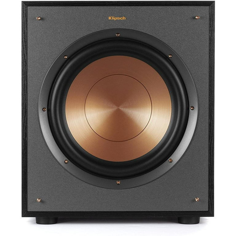 スピーカー・ウーファー Klipsch R-100SW BLACK Amazon.com: Klipsch R-100SW 300W Subwoofer with R-52C Center