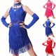 thumbnail image 4 of Odeerbi 1-8 Años Niñas Flecos Vestido de Baile Latino Con Shorts Sobremanga Conjunto Escenario Rendimiento Trajes de Baile Mono de Práctica Falda Con Borlas, 4 of 4