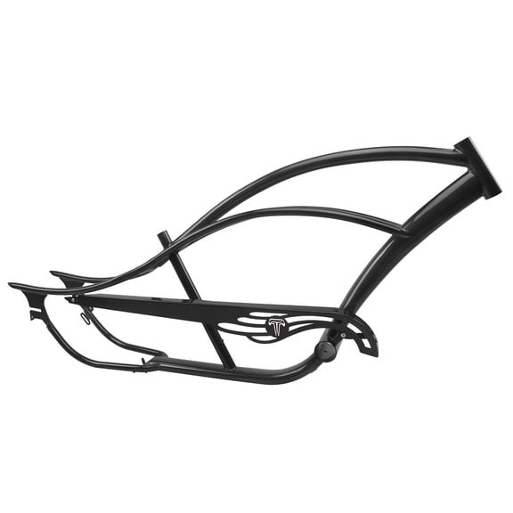 Tracer Bronco Pro Cruiser Stretch Bike Frames, for 26*3.0 Fat Tire, 1/7 Speed, Coaster/Disc Brake, Black