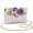 Purple Floral Pink, variant on TSOVTHRID Butterfly Daisy White Print Crossbody Bags Womens Leather Snowflake Womens Shoulder Handbags Holiday Casual Small Purses Crossbody Going-out Bag