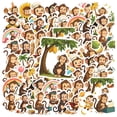 thumbnail image 3 of 35pcs Funny Animal Stickers Cartoon Stationery Stickers Monkey Kids Stickers for Laptops Phones Suitcases, 3 of 9