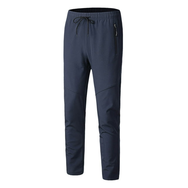 Zmoon Men's Fleece Casual Pants Water-Repellent and Scratch-Resistant Trousers