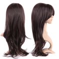 thumbnail image 2 of Perruque Longue Synthétique Bouclée avec Frange Cheveux Courts Perruques Résistantes à la Chaleur Perruque Complète Tête Complète pour Femmes Blond Mèches, 2 of 4